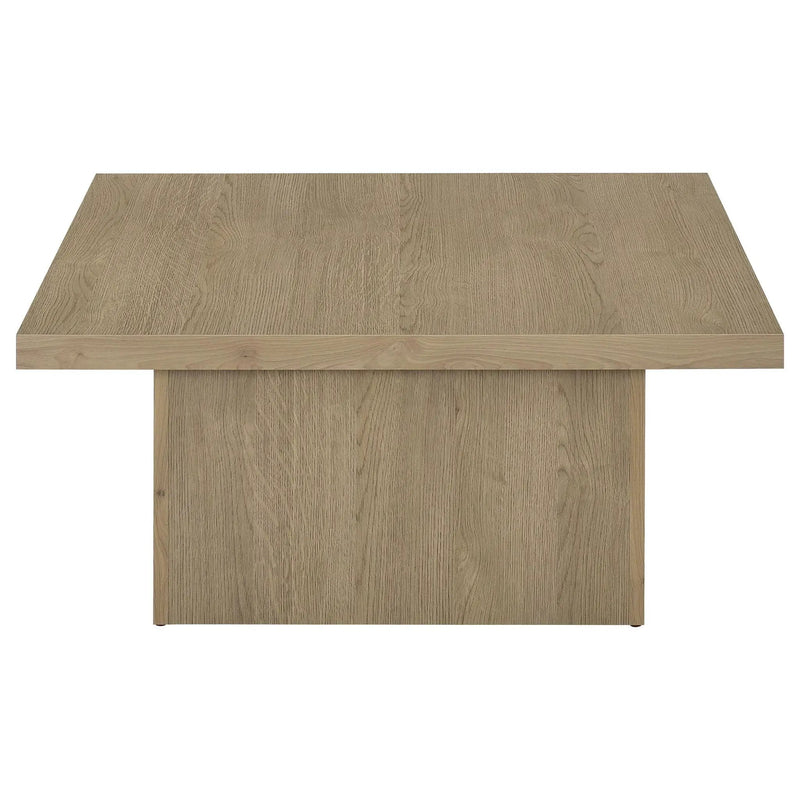 Devar Square Engineered Wood Cocktail Coffee Table Latte by Unique Piece Furniture