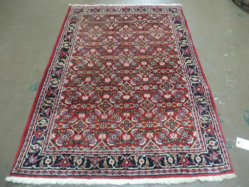 3' X 5' Handmade Knotted Indian Amritsar Floral Oriental Wool Red Rug Organic Nice by Jewel Rugs
