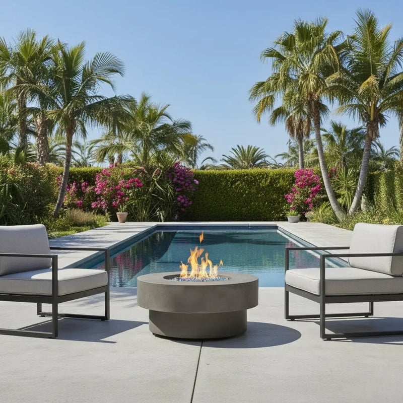 34-Inch Round Propane Fire Pit Table by HouseOfZazla