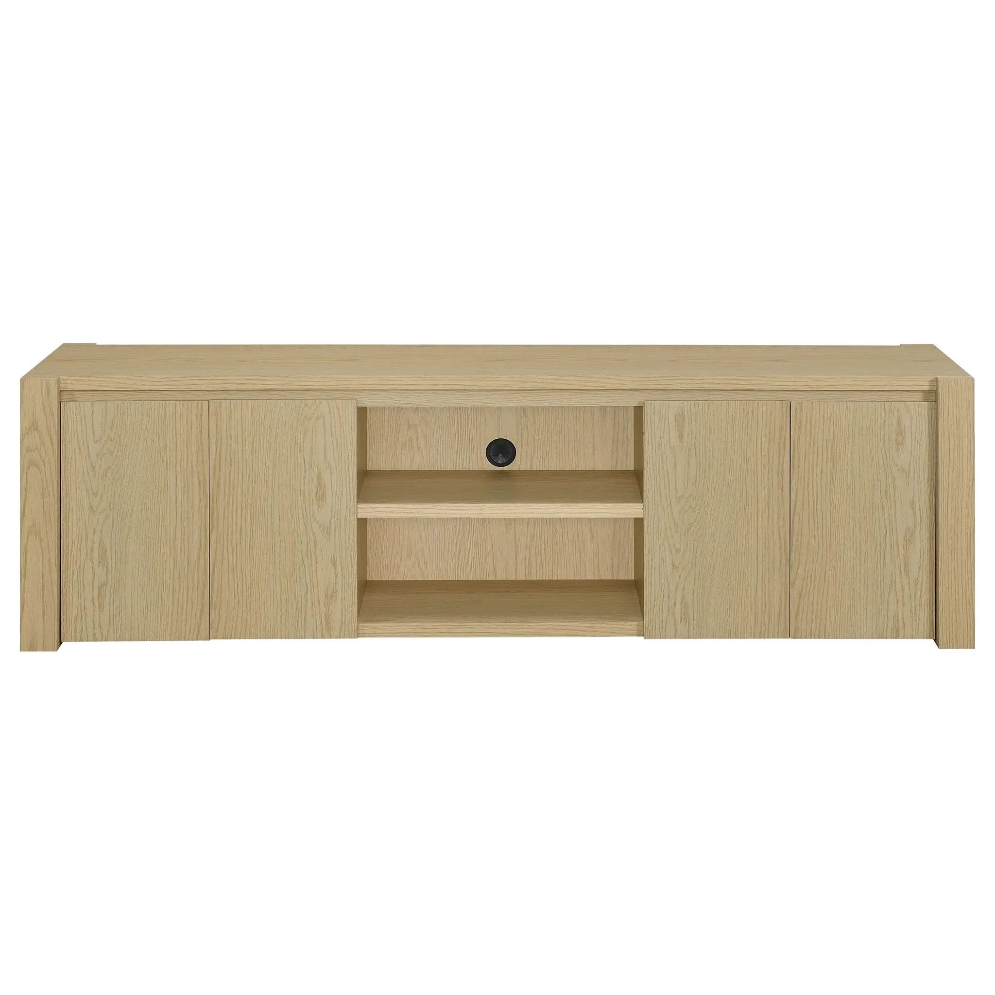 Laurelton 78-inch 4-door TV Stand Media Console Light Oak by Unique Piece Furniture