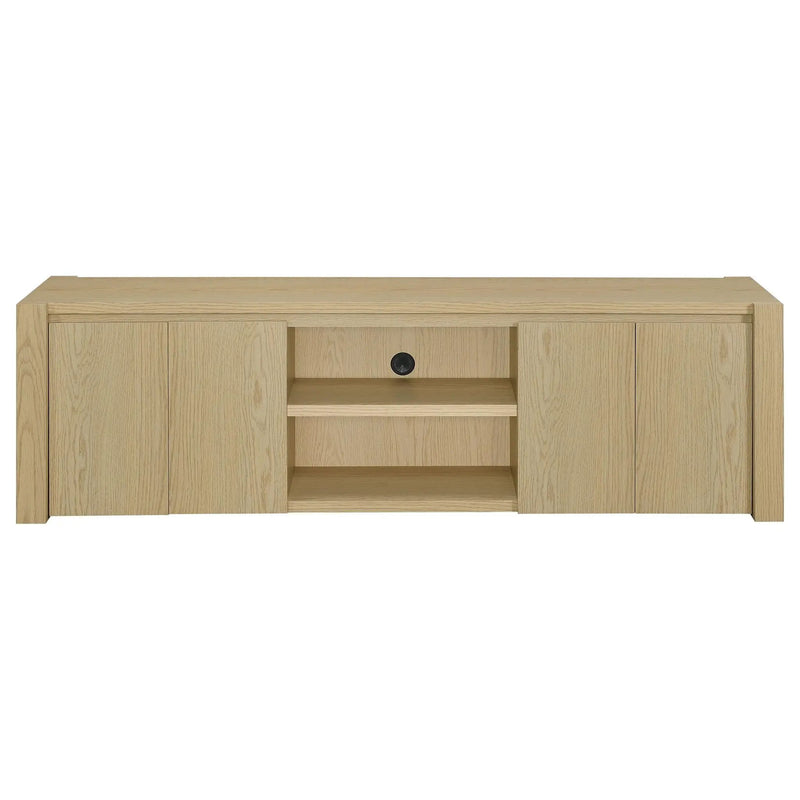 Laurelton 78-inch 4-door TV Stand Media Console Light Oak by Unique Piece Furniture