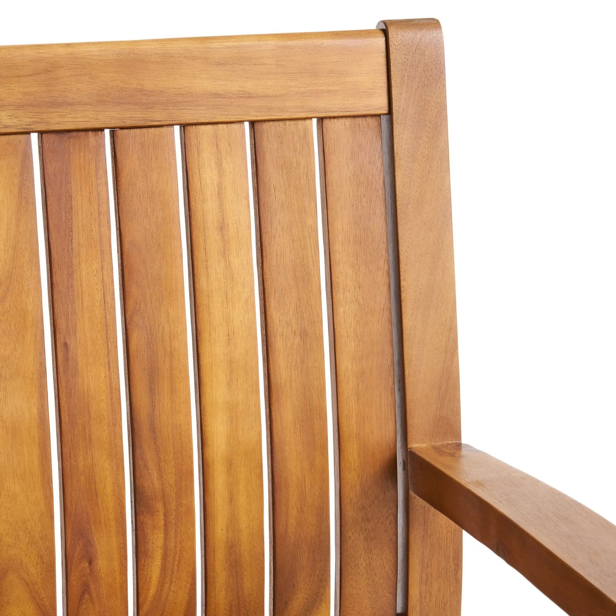 Amethyst Outdoor Dining Chair With Slat Design (Set of 2) - Natural by HouseOfZazla