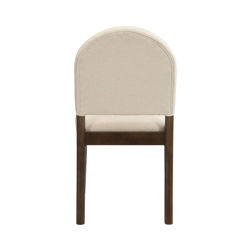 Dining Chairs with Back Mid Century Fabric Upholstered Armless - Set of 2 by HouseOfZazla
