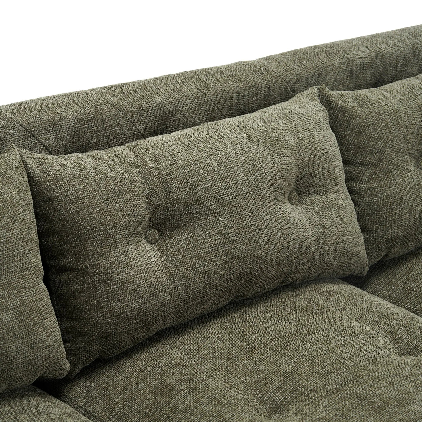 Upholstered Sofa Modern 3 Seater Sofa Couch With Tufted Design For Living Room by HouseOfZazla