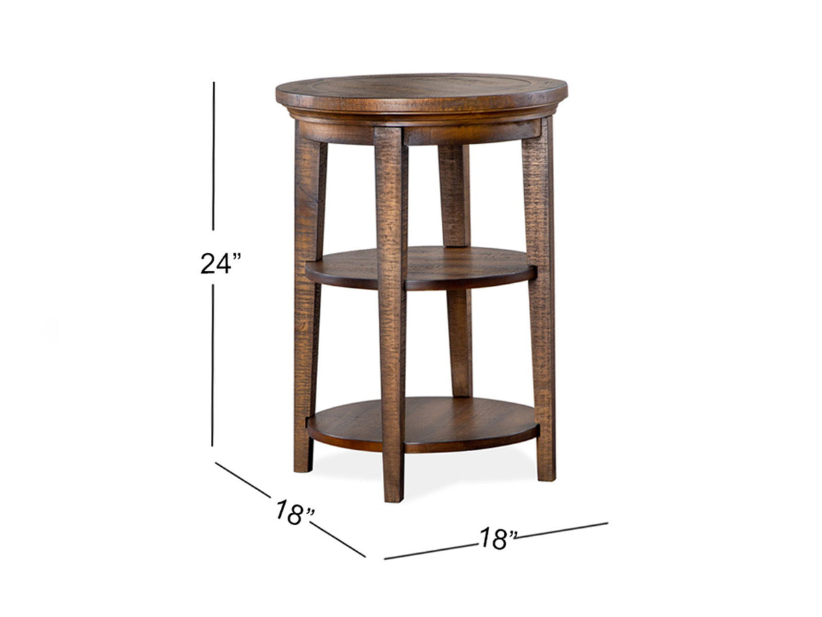 Bay Creek - Round Accent End Table - Toasted Nutmeg, photo 5 of 5