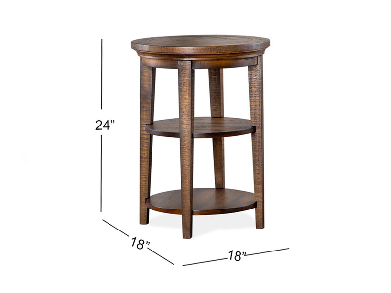 Bay Creek - Round Accent End Table - Toasted Nutmeg, photo 5 of 5