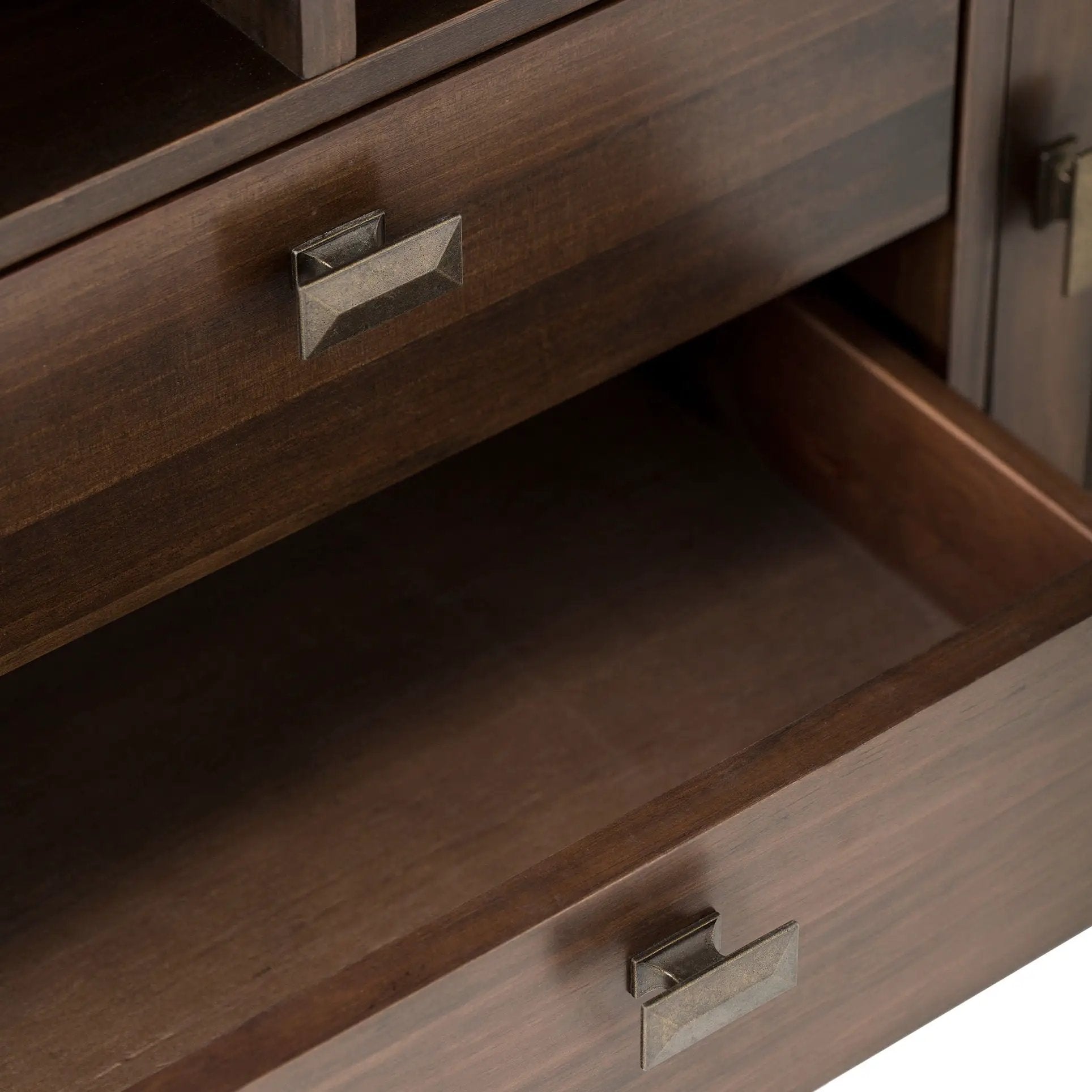 Artisan - TV Media Stand - Natural Aged Brown by HouseOfZazla