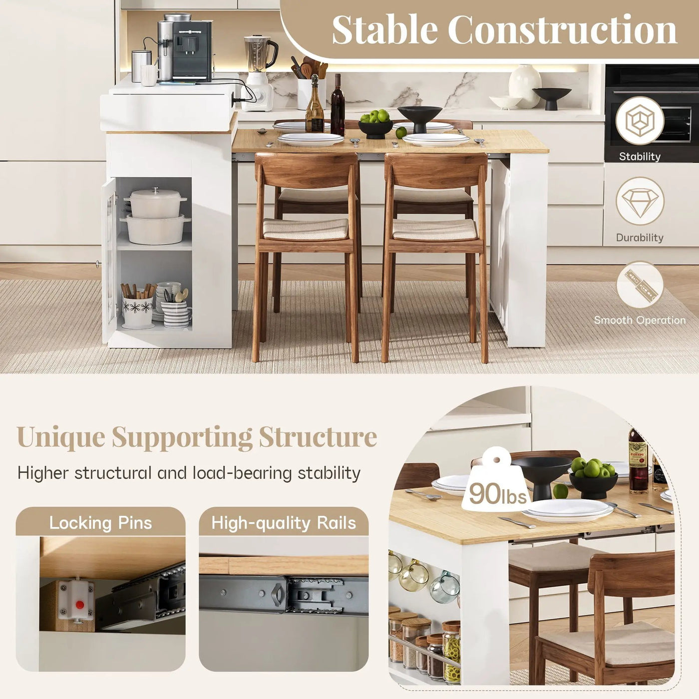 Extendable Dining Table With Folding Top by HouseOfZazla