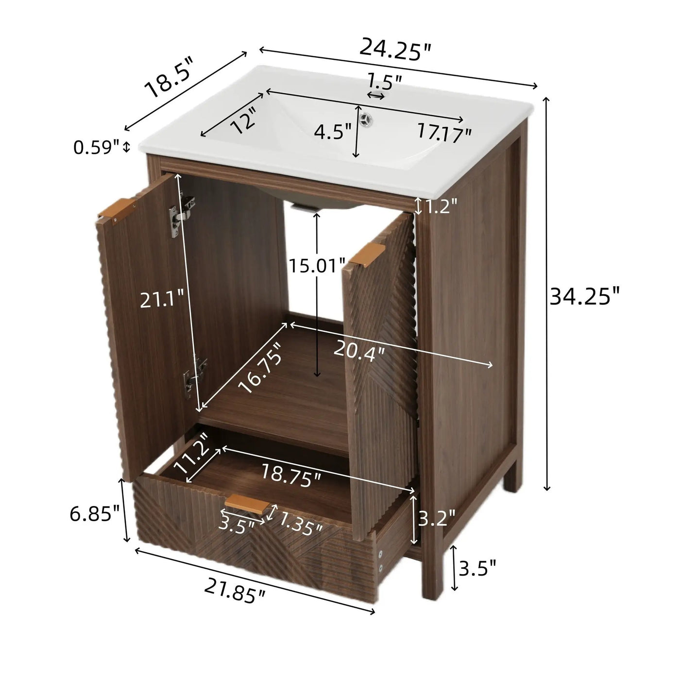 Modern Bathroom Vanity With Sink Combo by HouseOfZazla