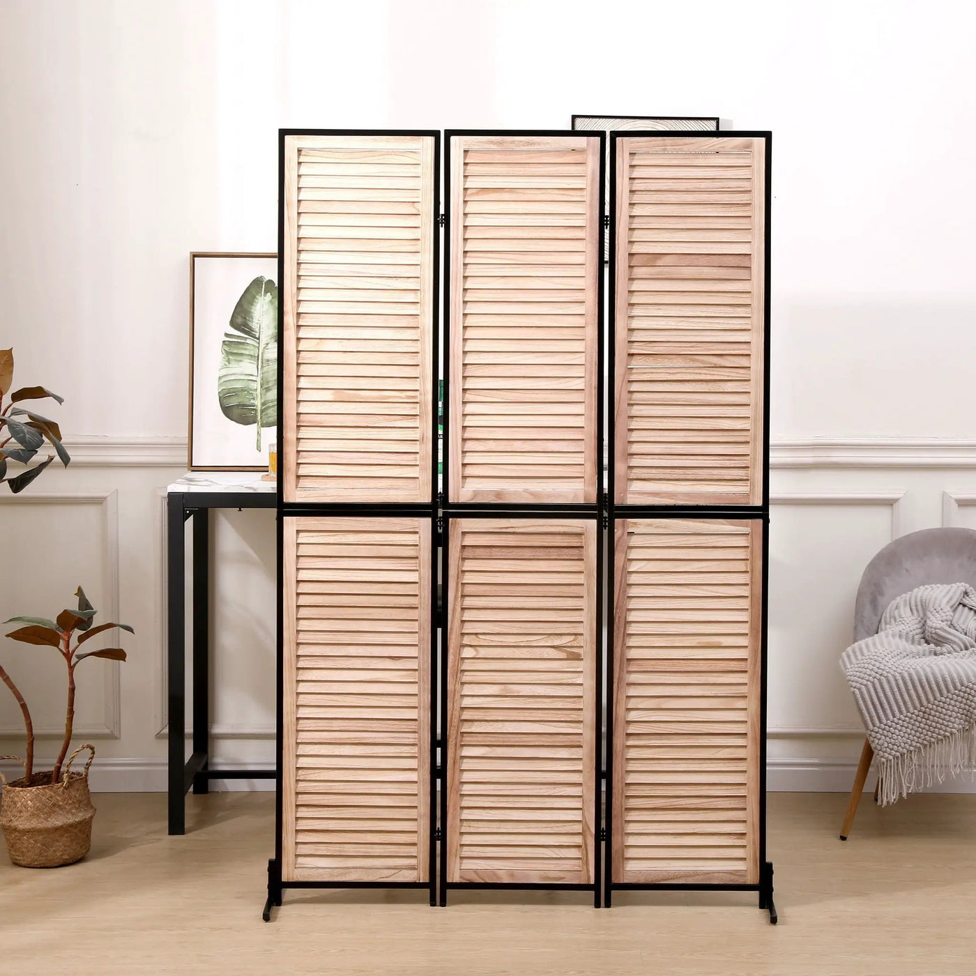Rustic 3 Panel Room Dividers And Folding Privacy Screen by HouseOfZazla