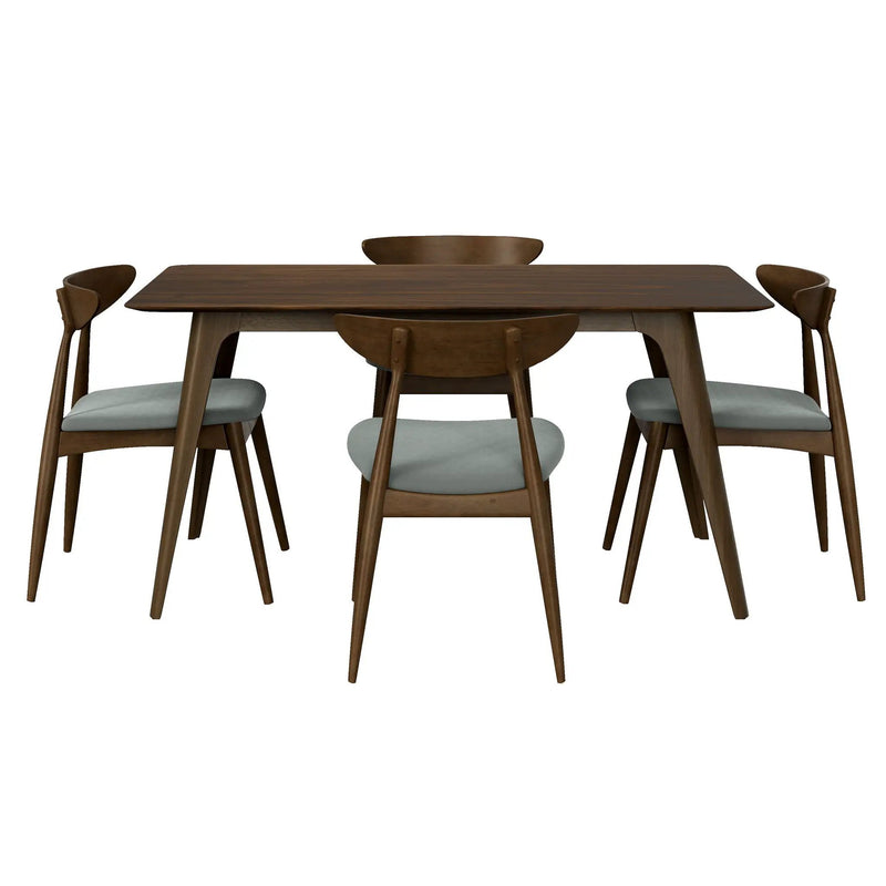 5 Piece Dining Set With Ergonomic Chairs by HouseOfZazla