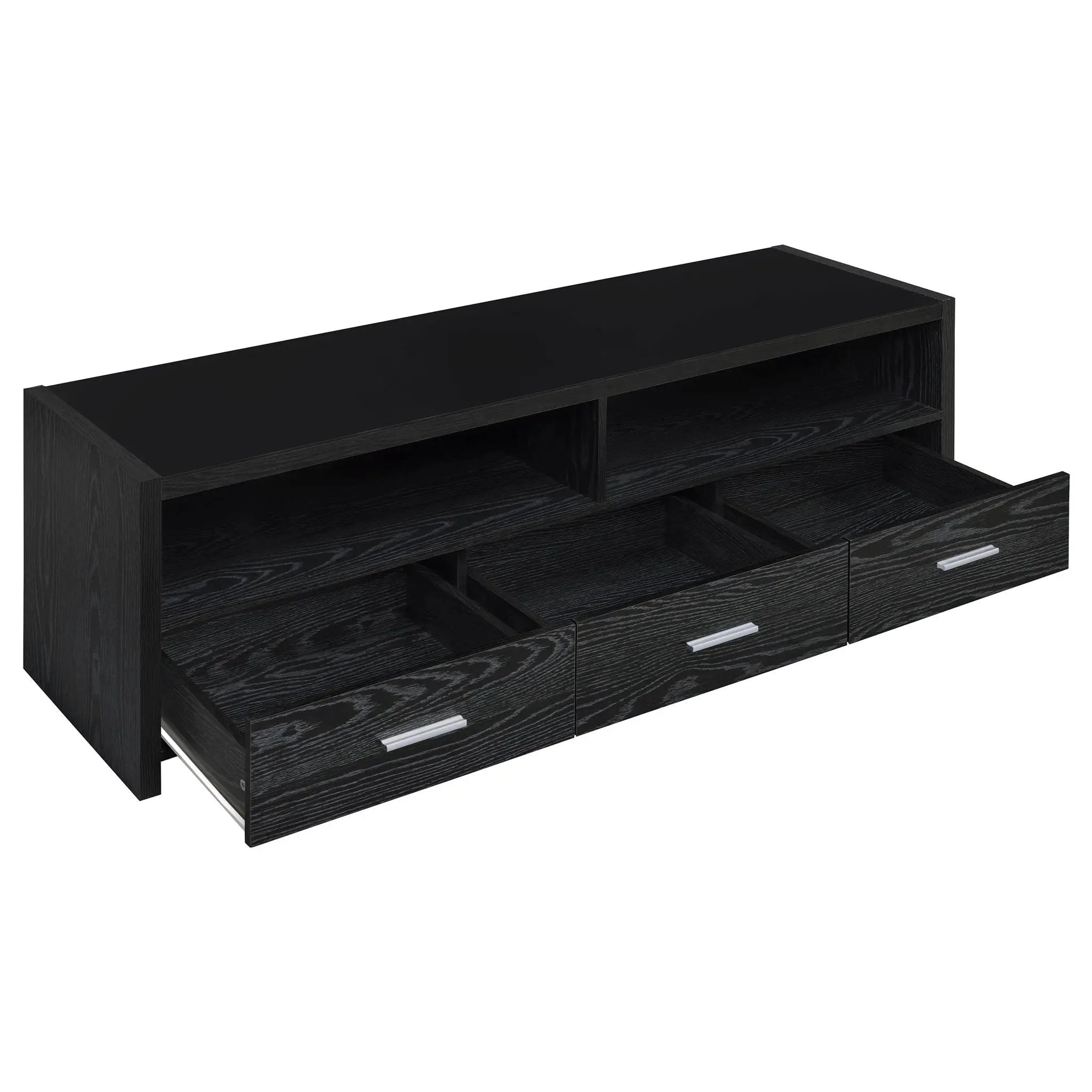 Alton 3-drawer Engineered Wood 61-inch TV Stand Black Oak by Unique Piece Furniture