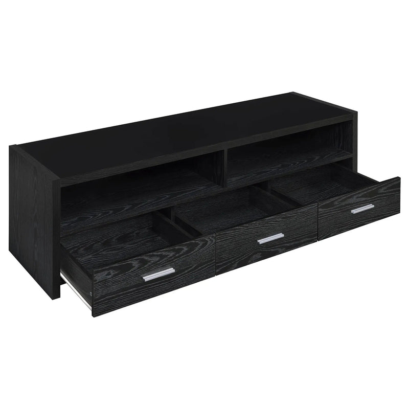 Alton 3-drawer Engineered Wood 61-inch TV Stand Black Oak by Unique Piece Furniture