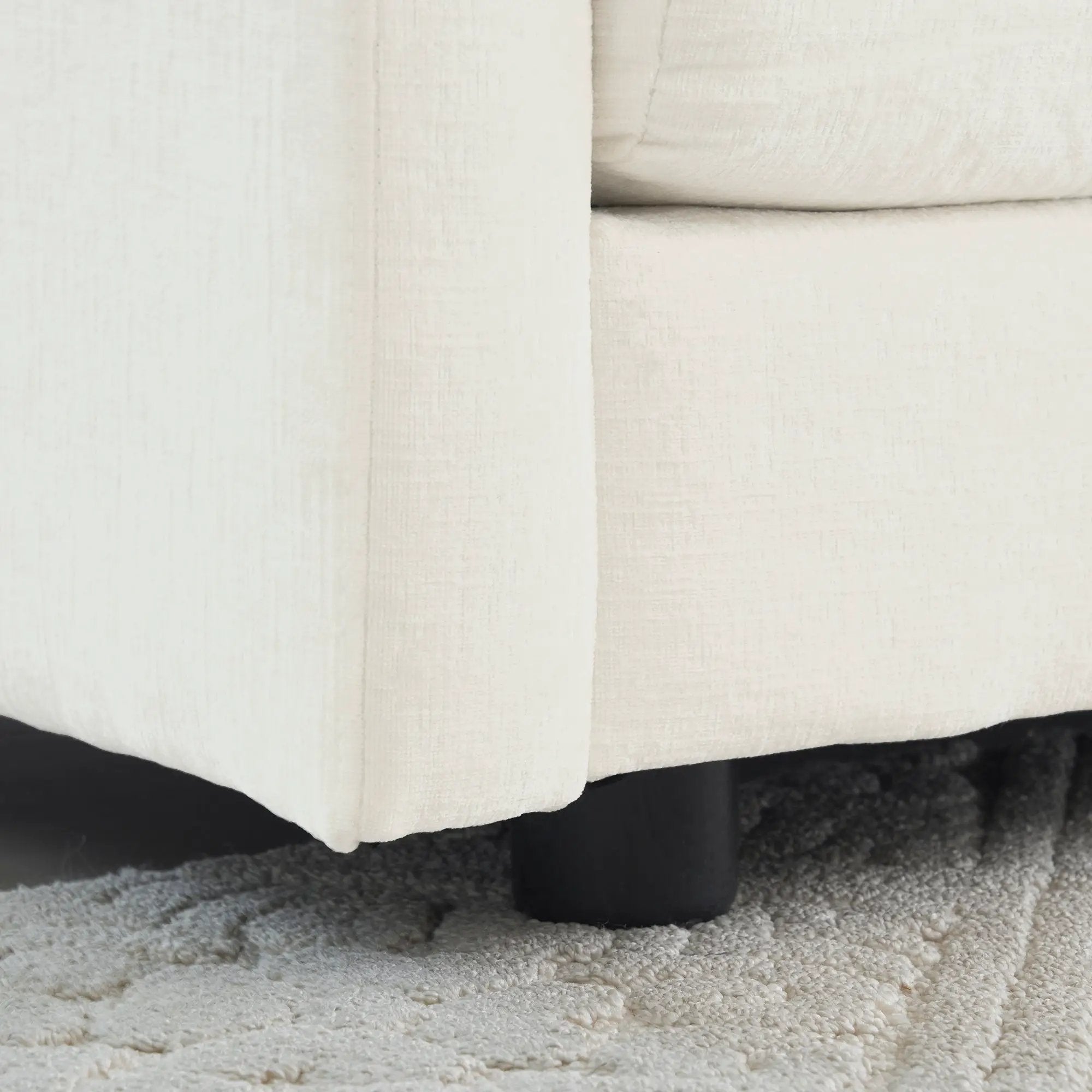 2-Piece White Chenille Sofa Set for Living Room by HouseOfZazla