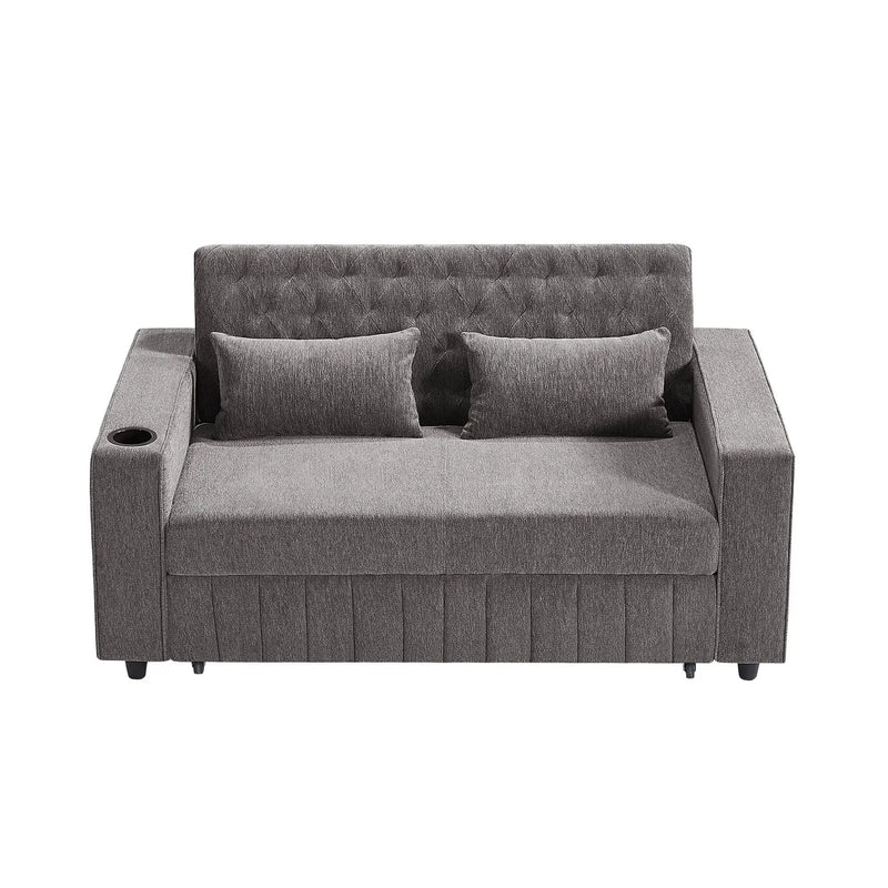 Pull-Out Sofa Bed Convertible Couch With Adjustable Backrest For Living Room by HouseOfZazla