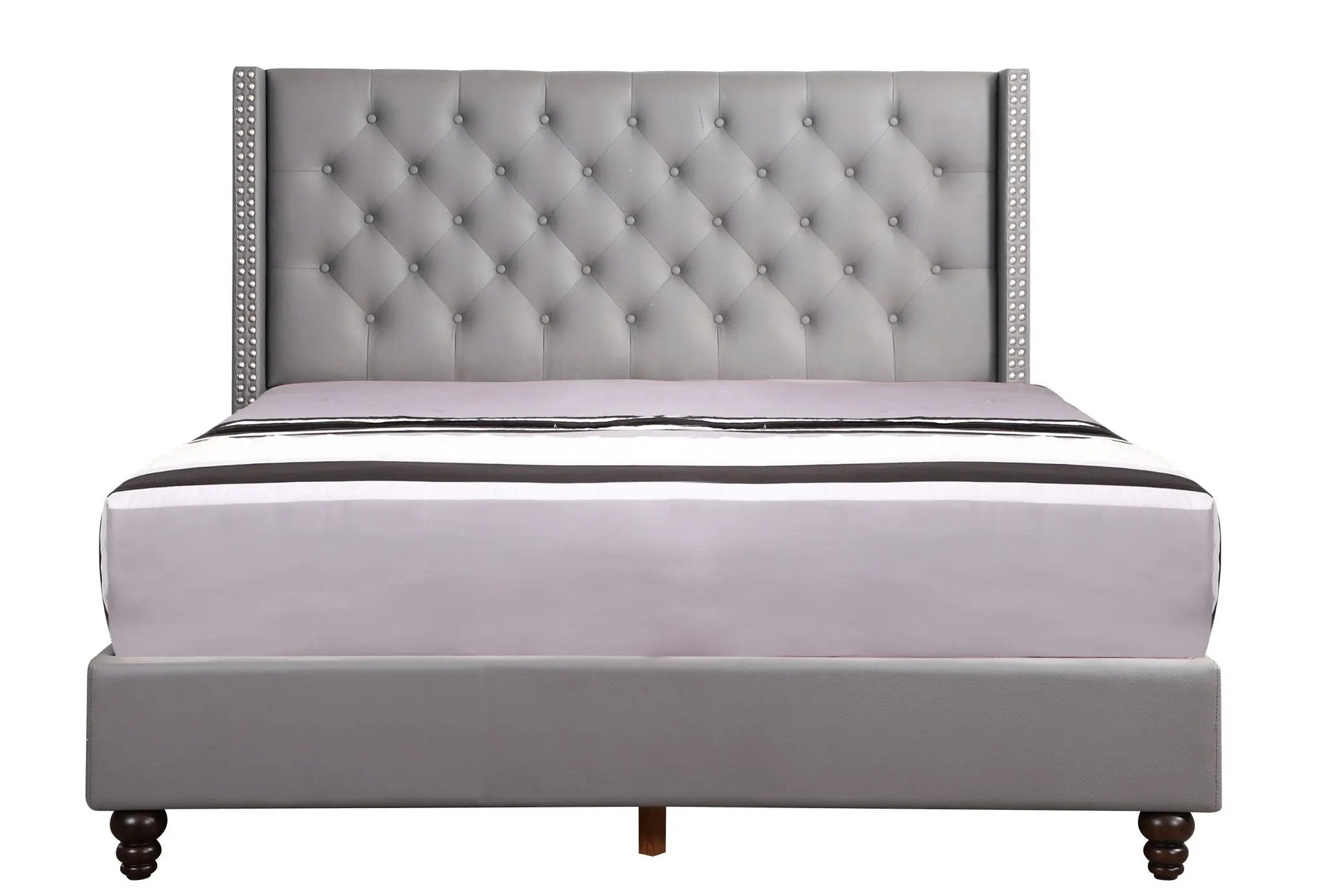 Nailhead Bed Transitional Vibrant by HouseOfZazla