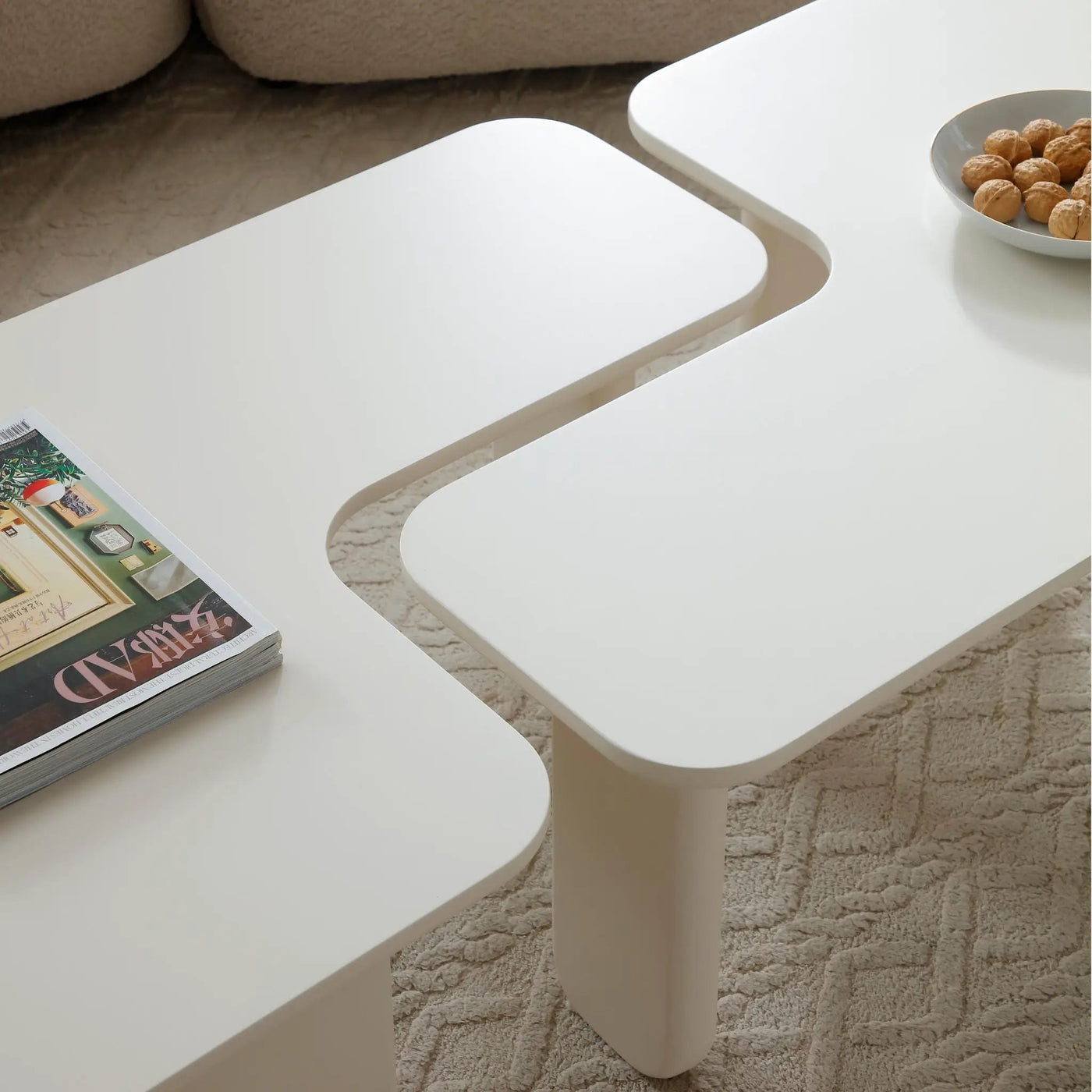 L-Shape Coffee Table For Living Room by HouseOfZazla
