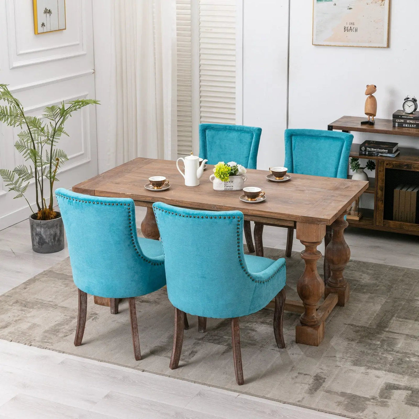 Ultra - Side Dining Chair, Nail Head (Set of 2) by HouseOfZazla
