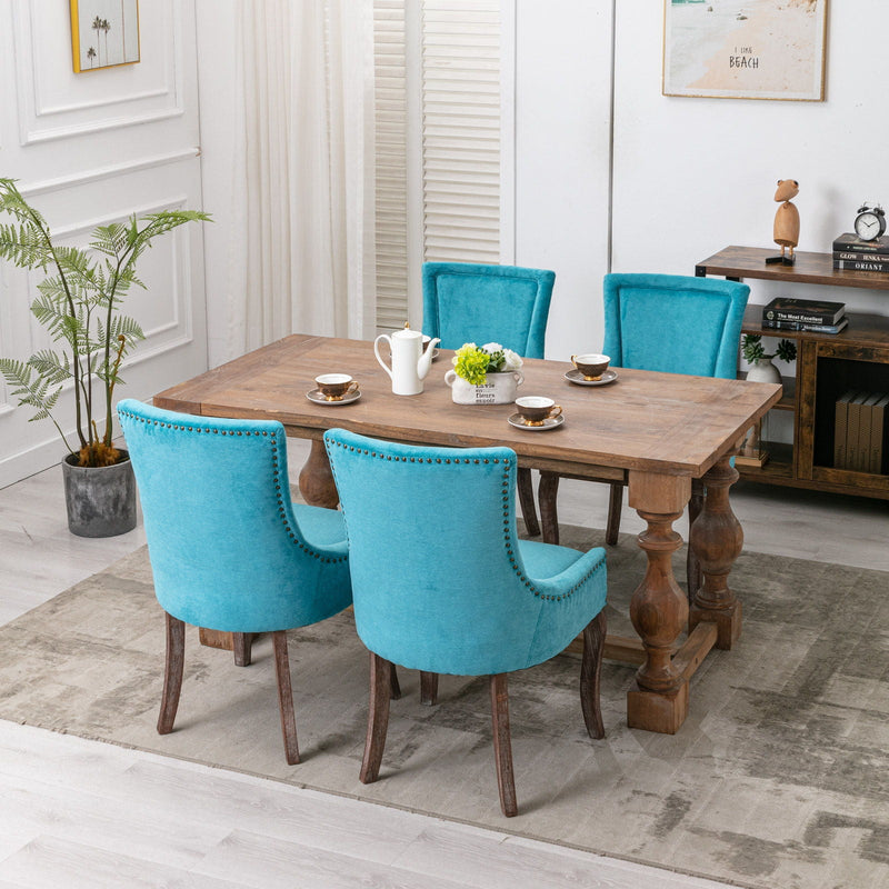 Ultra - Side Dining Chair, Nail Head (Set of 2) by HouseOfZazla