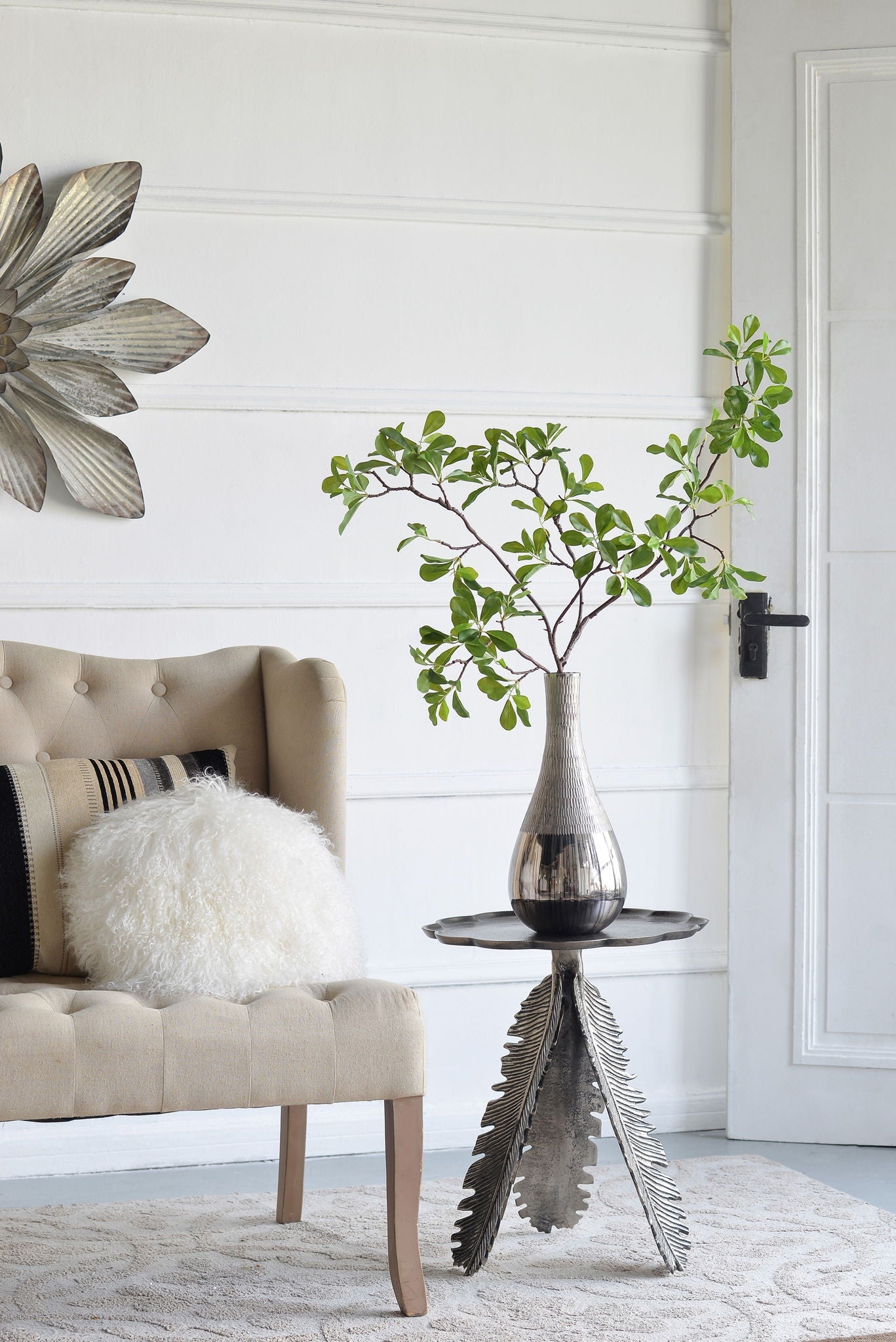 Leaf Side Table - Silver by HouseOfZazla