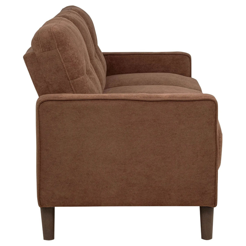 Bowen II 3-piece Fabric Upholstered Track Arm Sofa Set Rust by Unique Piece Furniture