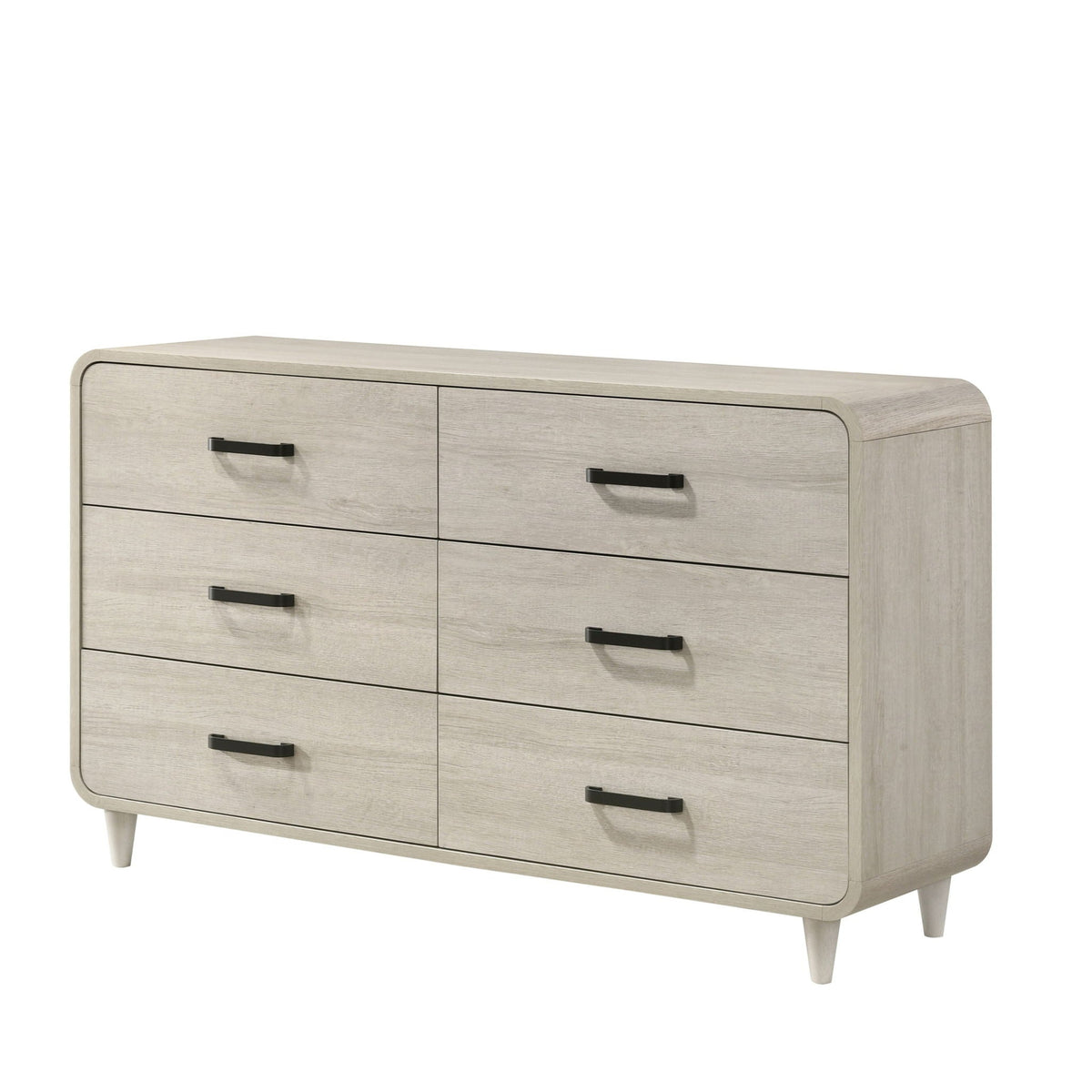 6 Drawer Dresser with Ample Storage Space - Antique White