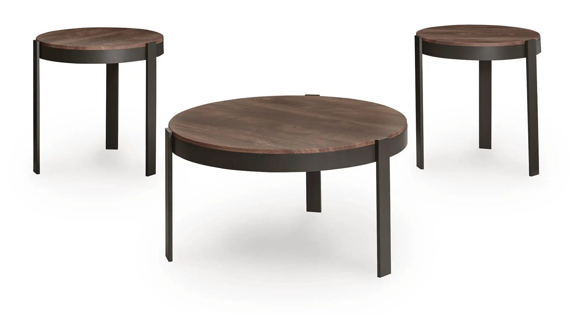 Horizon Hills - Occasional Table Set (Set of 3) - Brown / Black by Unique Piece Furniture