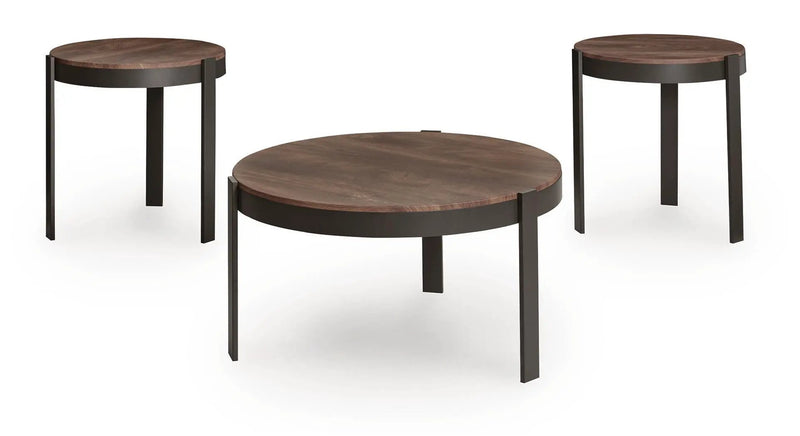 Horizon Hills - Occasional Table Set (Set of 3) - Brown / Black by Unique Piece Furniture