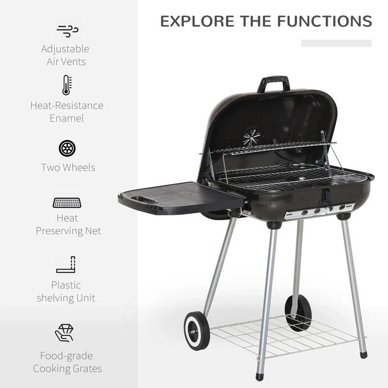 22-Inch Porcelain-Enameled Outdoor BBQ Grill by HouseOfZazla