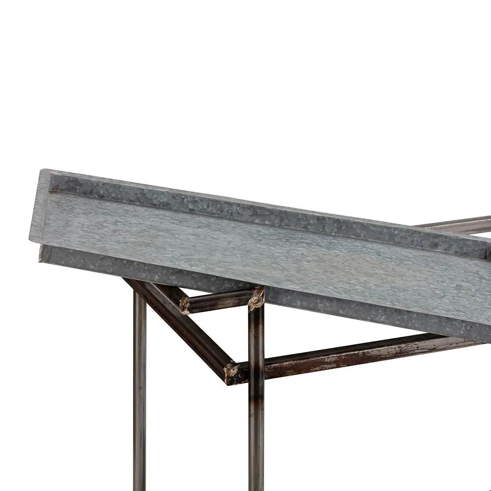 Percy Galvanized Metal Bar Cart - Gray by Unique Piece Furniture