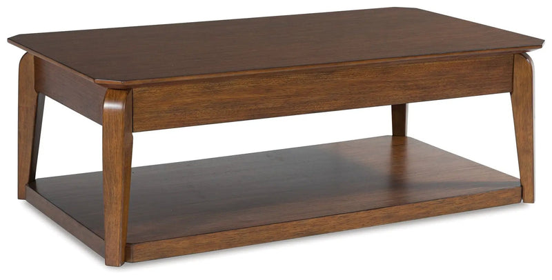 Trenmour - Rectangular Cocktail Table - Medium Brown by Unique Piece Furniture