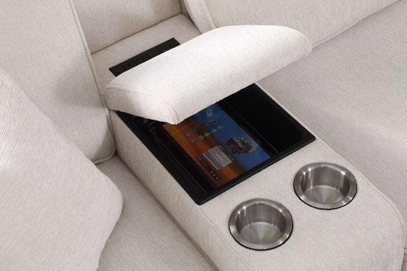 Rene - Sectional Sofa With Ottoman - Beige by Unique Piece Furniture