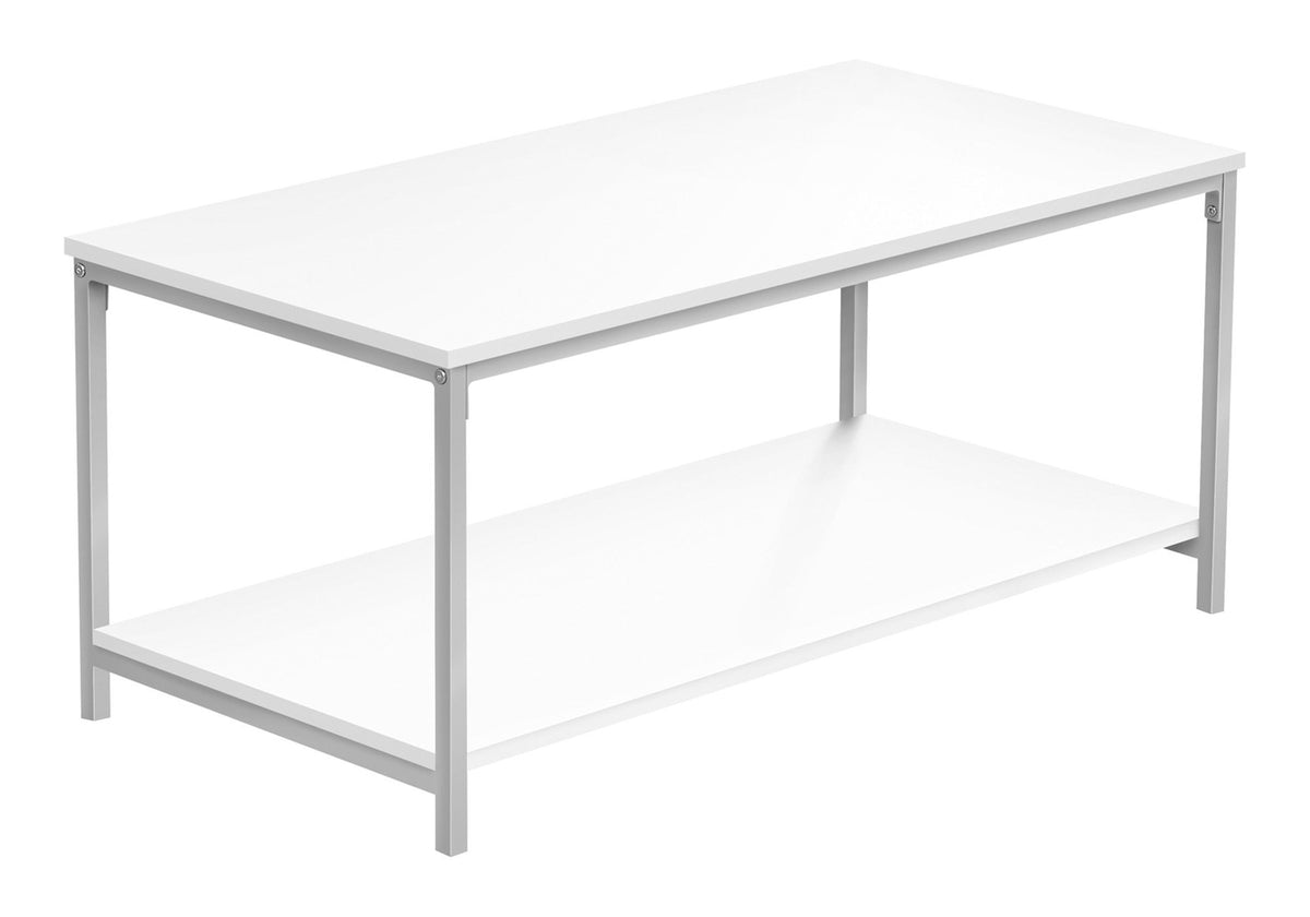 Rectangular Coffee Table with Metal Base - White, photo 4 of 4