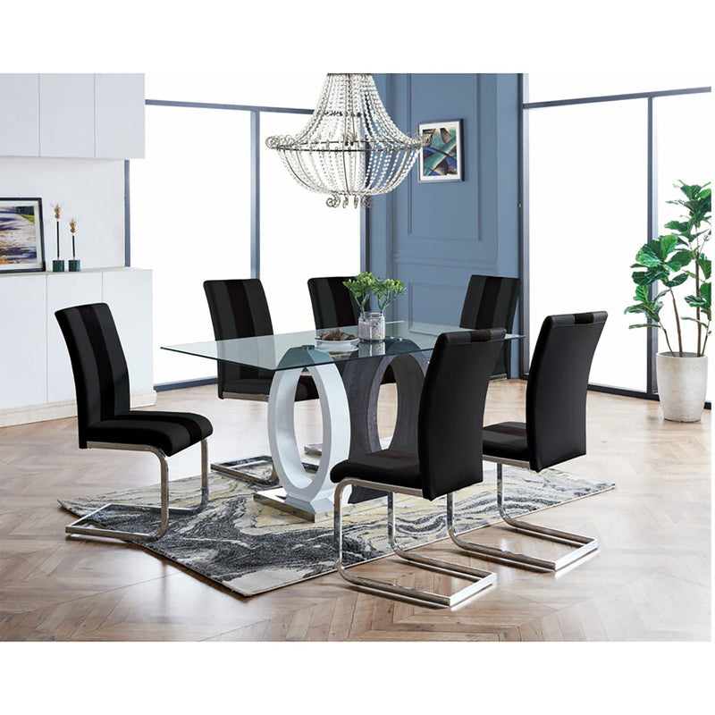 Royce Dining Table with Durable Metal Base - White, photo 6 of 7