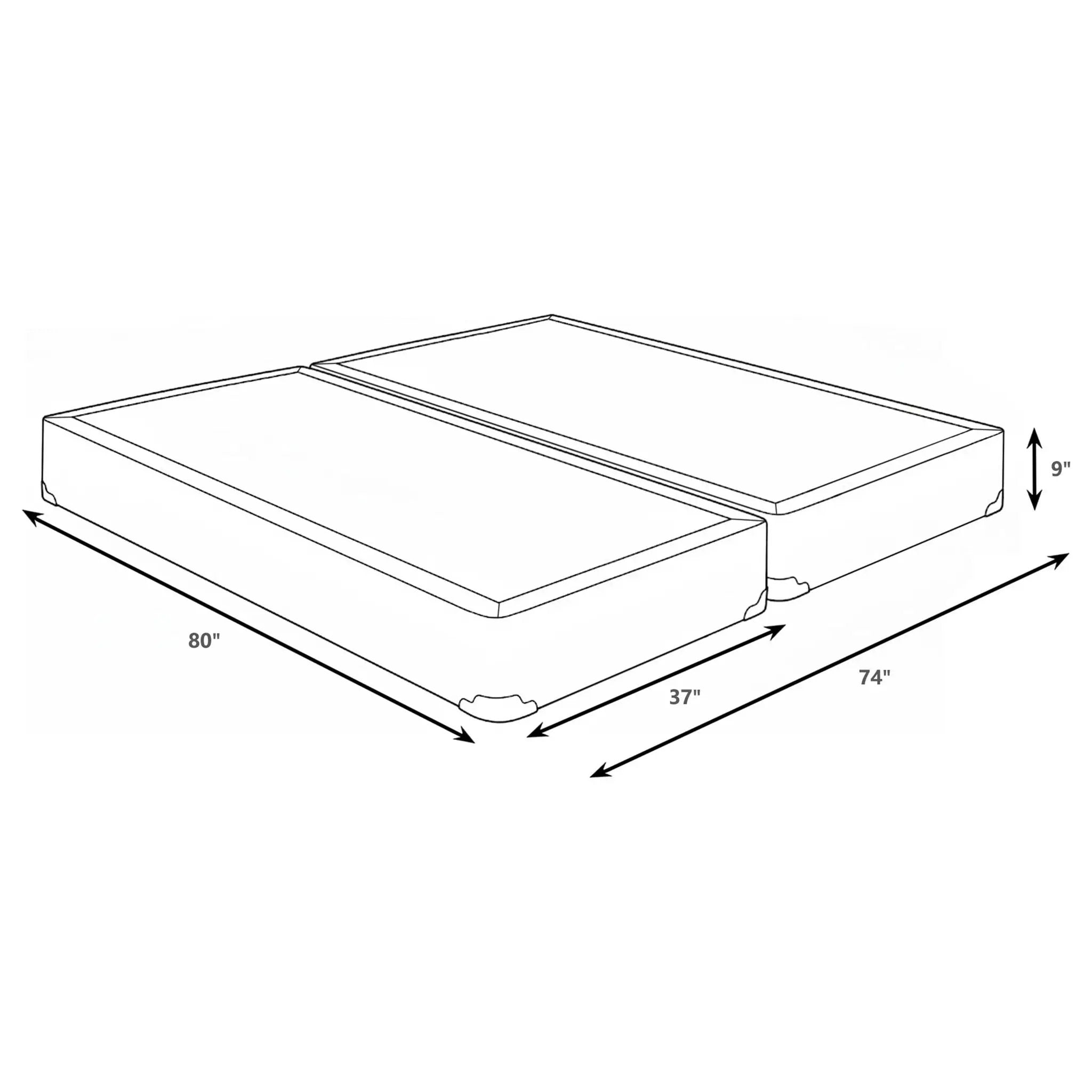 Mercer 9-inch Split Eastern King Standard Box Spring Foundation by Unique Piece Furniture