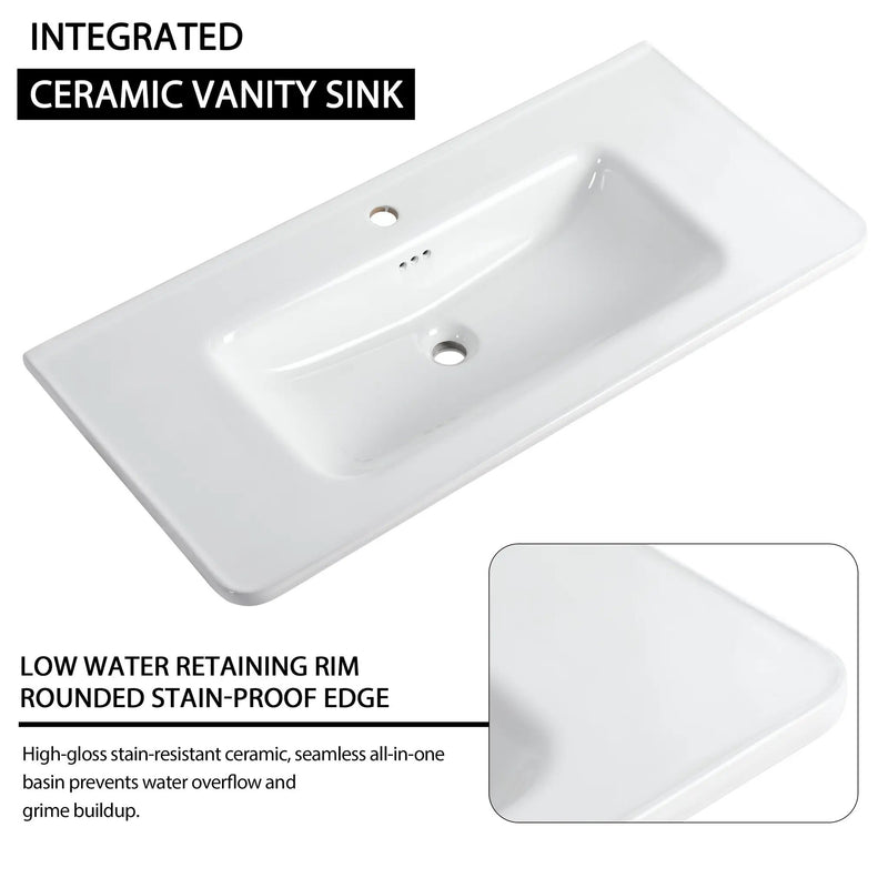 64'' Freestanding Bathroom Vanity with Ceramic Sink by HouseOfZazla