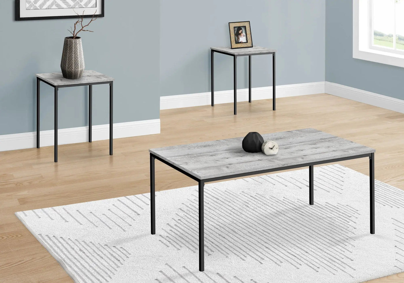 Table Set, Coffee, End, Contemporary, Modern (Set of 3) by HouseOfZazla