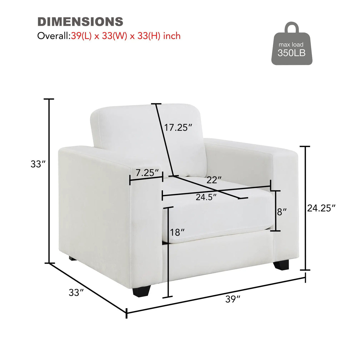 Oversized Accent Chair With Widen Arm For Living Room by HouseOfZazla