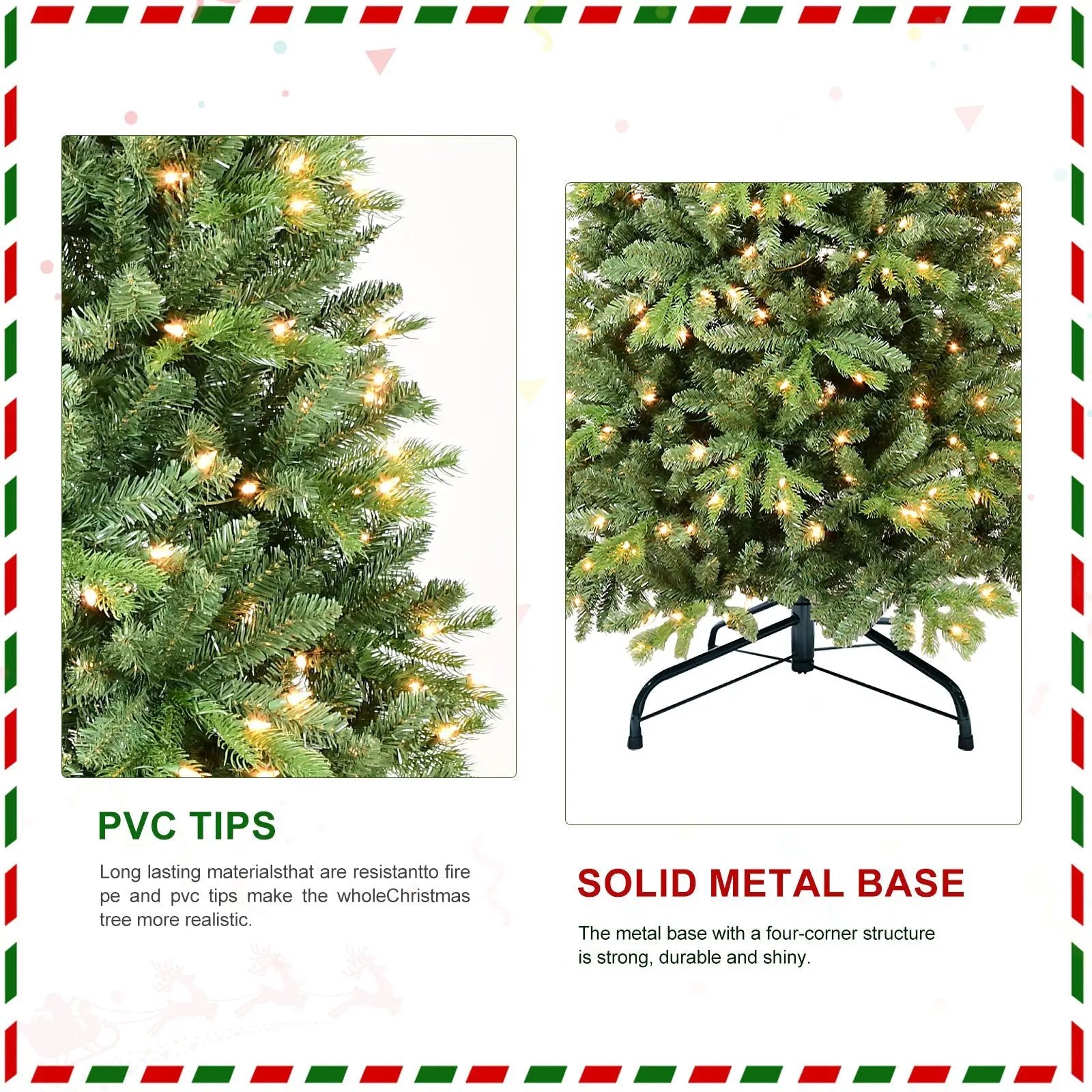 9FT Christmas Tree with 2435 Tips and 700 Warm Lights by HouseOfZazla