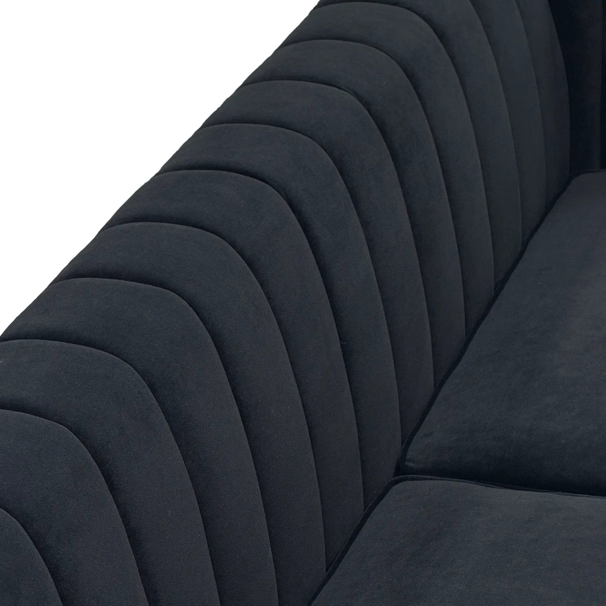 Black Velvet 2 Piece Sofa Set by HouseOfZazla
