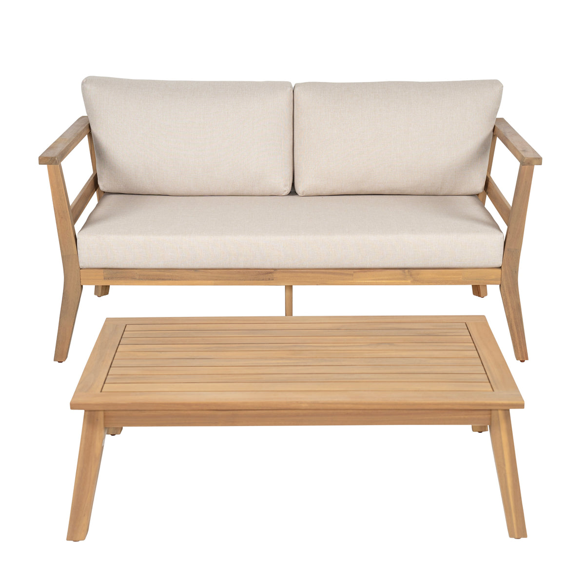 Acacia Outdoor Loveseat & Coffee Table Set, photo 2 of 10