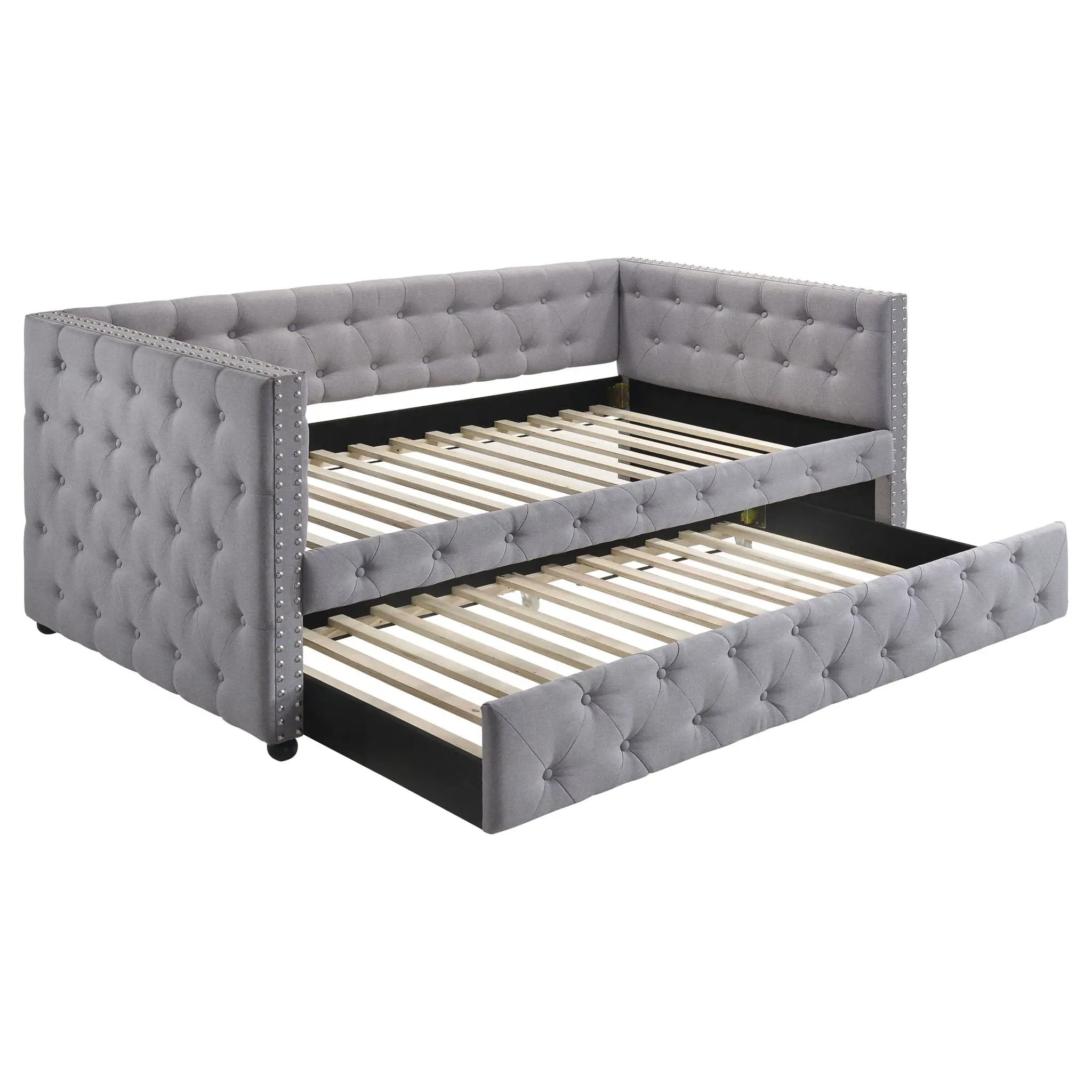 Mockern Upholstered Twin Daybed with Trundle Grey by Unique Piece Furniture