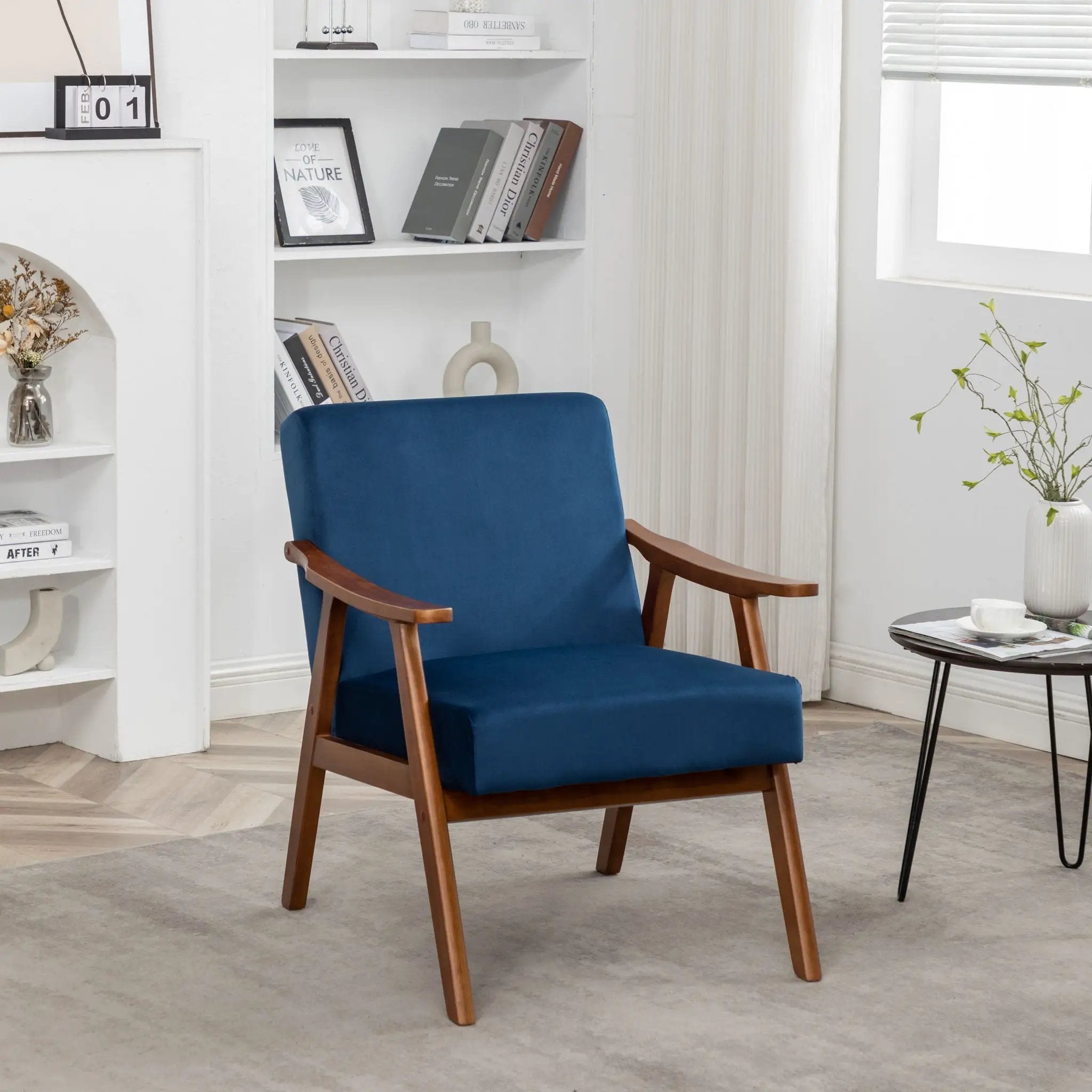 Accent Chair, Classic Mid Century Modern For Extra Seating by Unique Piece Furniture