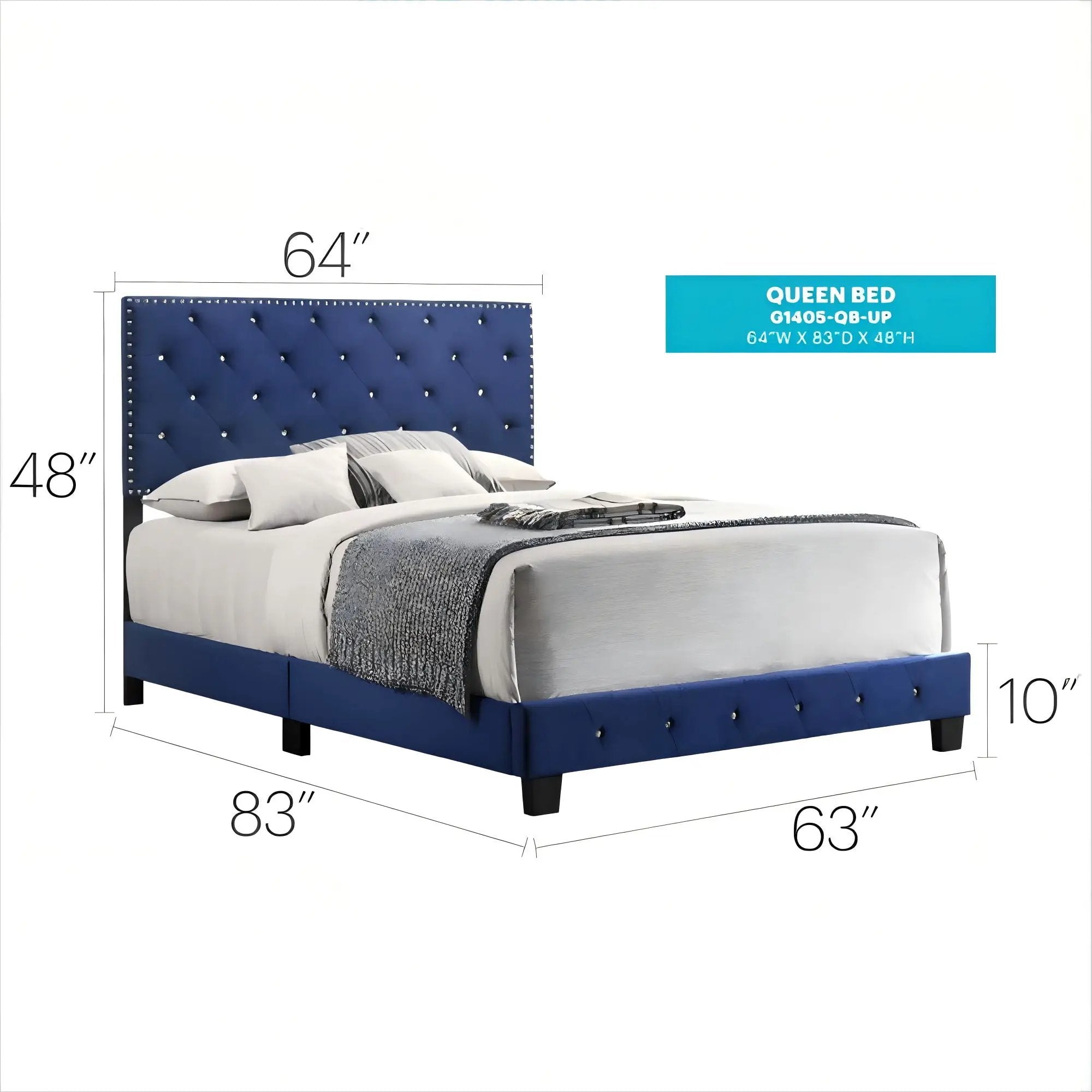 Luxurious Upholstered Bed by Unique Piece Furniture