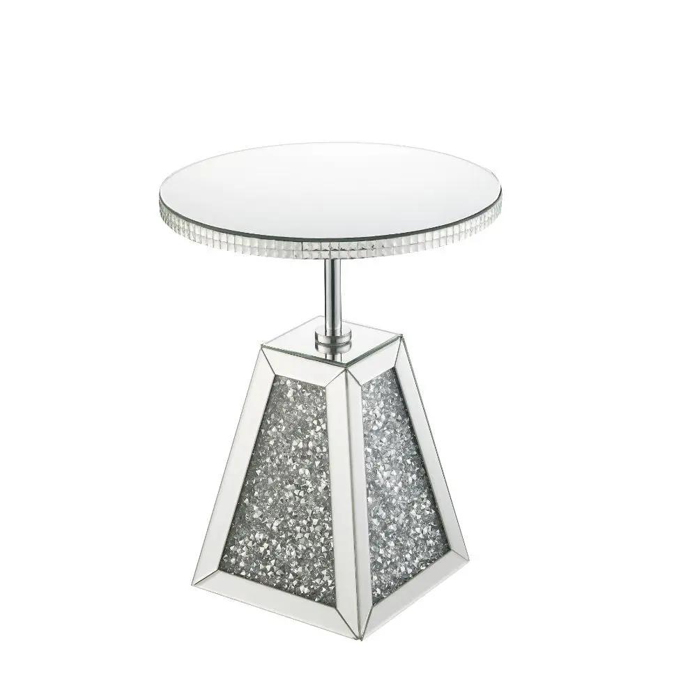 Noralie - 20" Accent Table - Mirrored & Faux Diamonds by Unique Piece Furniture