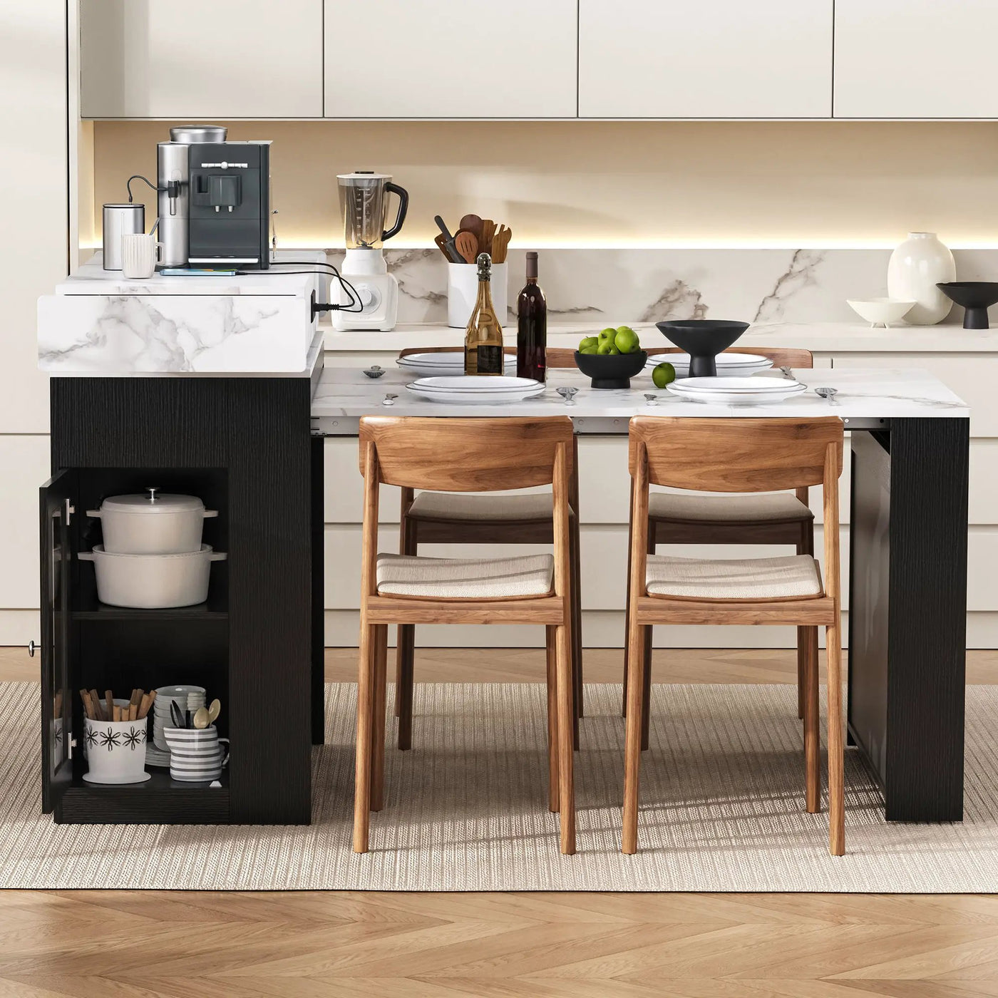 Extendable Dining Table With Folding Top by HouseOfZazla
