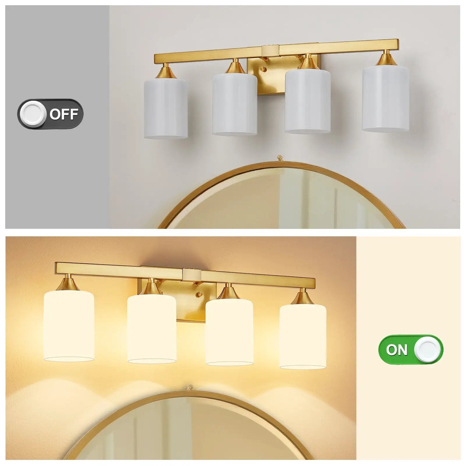 4-Light Brushed Bathroom Vanity Wall Light by HouseOfZazla