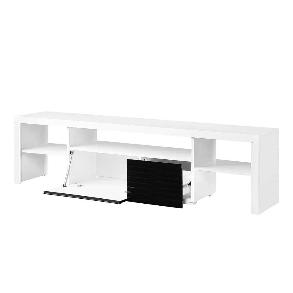 Buck II - TV Stand - White & Black High Gloss by Unique Piece Furniture