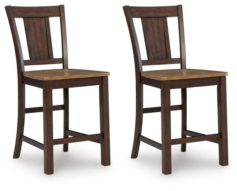 Rylandeen - Barstool (Set of 2) - Light Brown / Dark Brown by Unique Piece Furniture