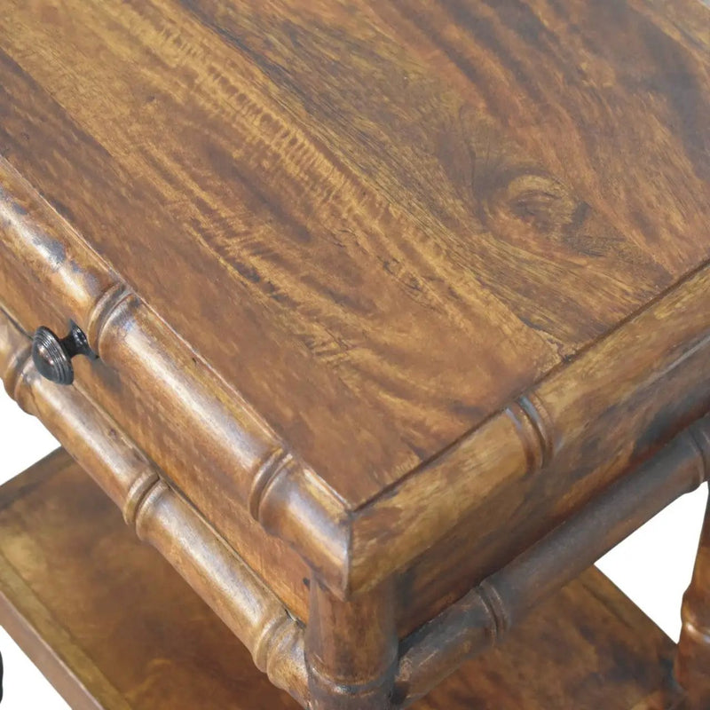 Solid Wood Bamboo Heritage Bedside Table by HouseOfZazla